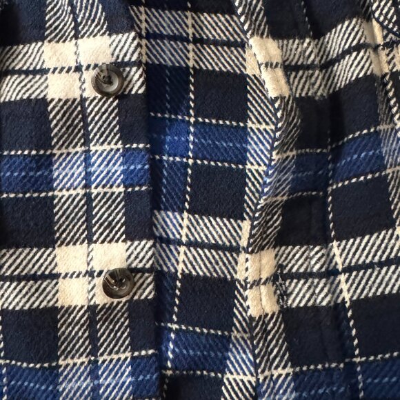 ORVIS HEAVYWEIGHT FLANNEL SHIRT SHACKET BLUE PLAIID CABINCORE CHORE HERITAGE L - Picture 9 of 9